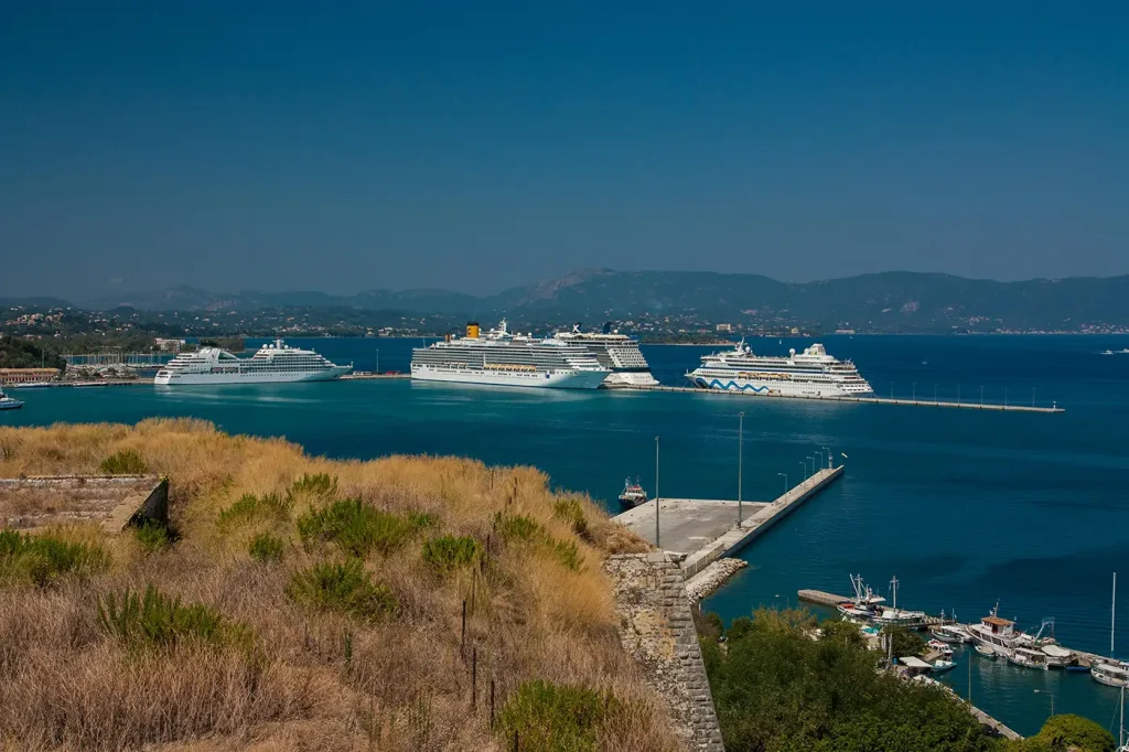 corfu port ren car and scooter